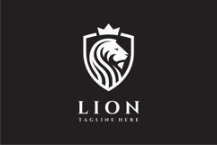 King Lion Shield Logo Design Vector Illustration Product Image 3