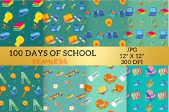 Turquoise 100 Days of School Digital Paper Patterns Design Product Image 3