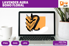 Lavender Aura Boho Floral Monogram Product Image 1