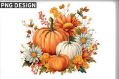 Fall Thanksgiving Pumpkins Sublimation Clipart Bundle Product Image 5