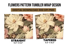 Flower Pattern Tumbler Warp Design Product Image 3