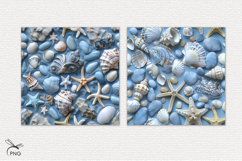 Seashells digital paper, background clipart Product Image 3