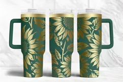 40oz Tumbler laser svg wrap|Sunflowers and Butterflies Product Image 3