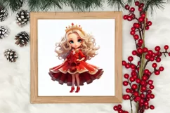 Christmas Blonde Girl Clipart Sublimation, Christmas Clipart Product Image 3
