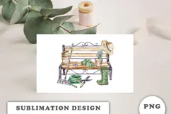 Watercolor Garden sublimation PNG Product Image 3