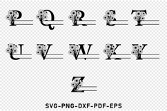 Flower Monogram Split Letters, Floral Monogram Font SVG File Product Image 4