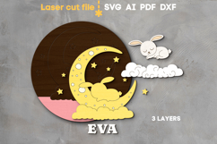 Hare Baby Name Sign SVG laser cut file for Glowforge Product Image 3