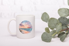 Watercolor Sea Illustration, Beach PNG, Sky PNG Product Image 3