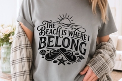 The Beach Is Where I Belong Svg, Summer Beach Life Svg. Product Image 5