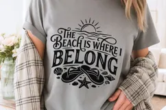 The Beach Is Where I Belong Svg, Summer Beach Life Svg. Product Image 5