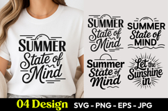 Summer State Of Mind SVG PNG Product Image 1