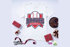 Braves Baseball SVG PNG Files, Cricut Design, Sublimation Product Image 3