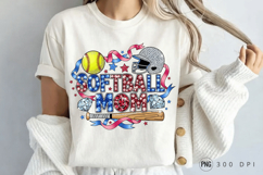 Softball Mom PNG Design ,Softball Mom PNG Design Patriotic Product Image 3