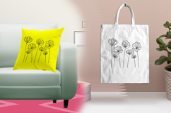 Minimalist Bloom Line Art Embroidery Design Product Image 3