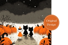 Cute Halloween Cats Tumbler, Halloween Pumpkins Tumbler Product Image 3