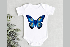 Butterfly Blue Yellow Insect Watercolor Illustration Animal Product Image 3