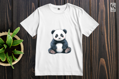 Cute Baby Panda Watercolor Clipart Sublimation PNG Product Image 2