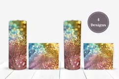 Pink Glitter Tumbler Sublimation, Gold Glitter Tumbler Wrap Product Image 3