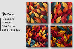 Vibrant Autumn Leaves Digital Paper Product Image 3