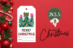 Cartoon Christmas Tree Gift Tags PNG, Christmas Tags Designs Product Image 3