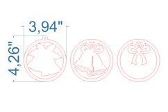 Bells Christmas Ornament SVG laser cut file for Glowforge Product Image 4