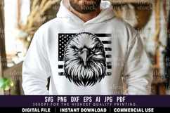 Eagle with USA Flag. Patriotic. Independence Day. 4th July. Product Image 3