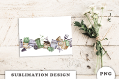 Watercolor Garden Seamless Border png Product Image 3