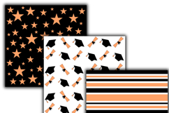 Graduation 2026 orange digital papers Product Image 2