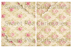 Sepia, Flowers, Grunge, Papers, Junk Journal Product Image 3