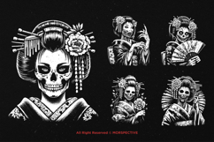 10 Bundle Dark Art Geisha Girl Japanese Anime Rose Women Product Image 5