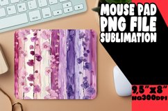 Elegant Striped Flower Mousepad Product Image 1
