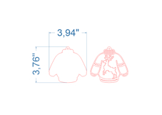 Sweater Christmas Ornament SVG laser cut file for Glowforge Product Image 3