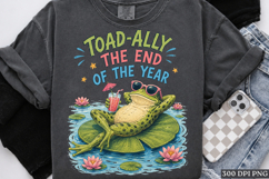 Funny Frog Summer Vacation Toad Ally PNG Retro Design Product Image 1