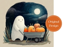 Cartoon Halloween Tumbler PNG, Halloween Ghost Tumbler Product Image 3