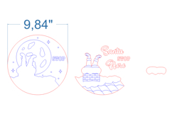 Santa Christmas Sign SVG laser cut files for Glowforge Product Image 3