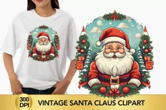 vintage santa claus clipart, christmas santa sublimation Product Image 1