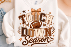 Touchdown Season Football Coquette PNG Product Image 1