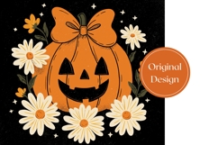 Retro Halloween Pumpkin Tumbler, Halloween Tumbler Wrap Product Image 3