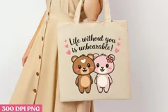 Life without you is PNG, Retro Valentine Sublimation PNG Product Image 3
