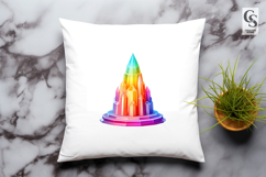 Rainbow Crystal Tower Clipart Sublimation PNG Product Image 3