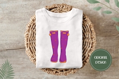 Hand Drawn Fall Illustration, Cartoon Rubber Boots PNG Product Image 3