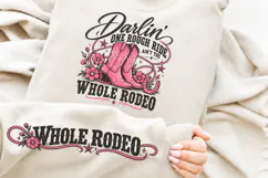 Whole Rodeo Front Sleeve PNG, Pink Cowgirl Boots Sleeve Shir Product Image 3