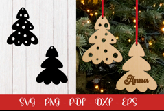 Christmas tree laser SVG PNG| Christmas ornament Product Image 2