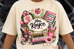 Personalized Teacher PNG, Custom Teacher Name Sublimation, Product Image 1