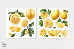 Lemon digital paper, background clipart Product Image 3