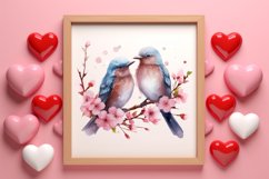 Breeds of Valentine Kissing Birds, Valentine's Day Clipart Product Image 3