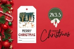 Cozy Winter Gift Tag PNG, Christmas Forest Gift Tag Designs Product Image 3