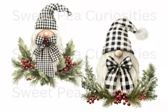 Christmas, Gnome, Ephemera, PNG, watercolor, Clipart Product Image 3