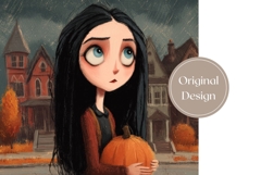 Spooky Halloween Tumbler, Cartoon Halloween Girl Tumbler Product Image 3