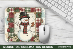Christmas Snowman Mouse Pad Sublimation - Christmas Design Product Image 1